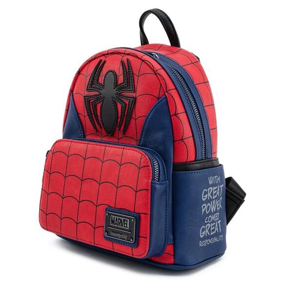 Loungefly Marvel Spider-Man Classic Cosplay Mini Backpack NWT - Picture 2 of 5
